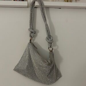 Silver Sparkly Rhinestone Purse